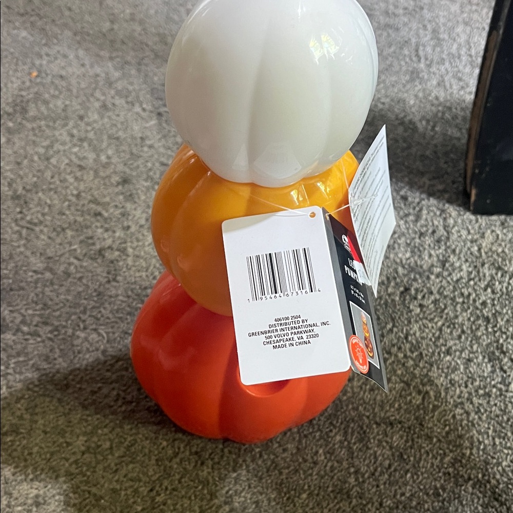 Orange and White Pumpkin Stack by
